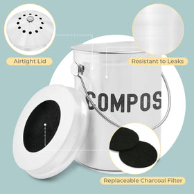 EPICA replaceable charcoal filter for odor-free indoor composting