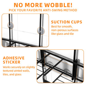 Epicano removable hooks keep razors and loofahs neatly in place