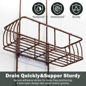 Epicano rustproof metal finish ensures durable, long-lasting bathroom organization.