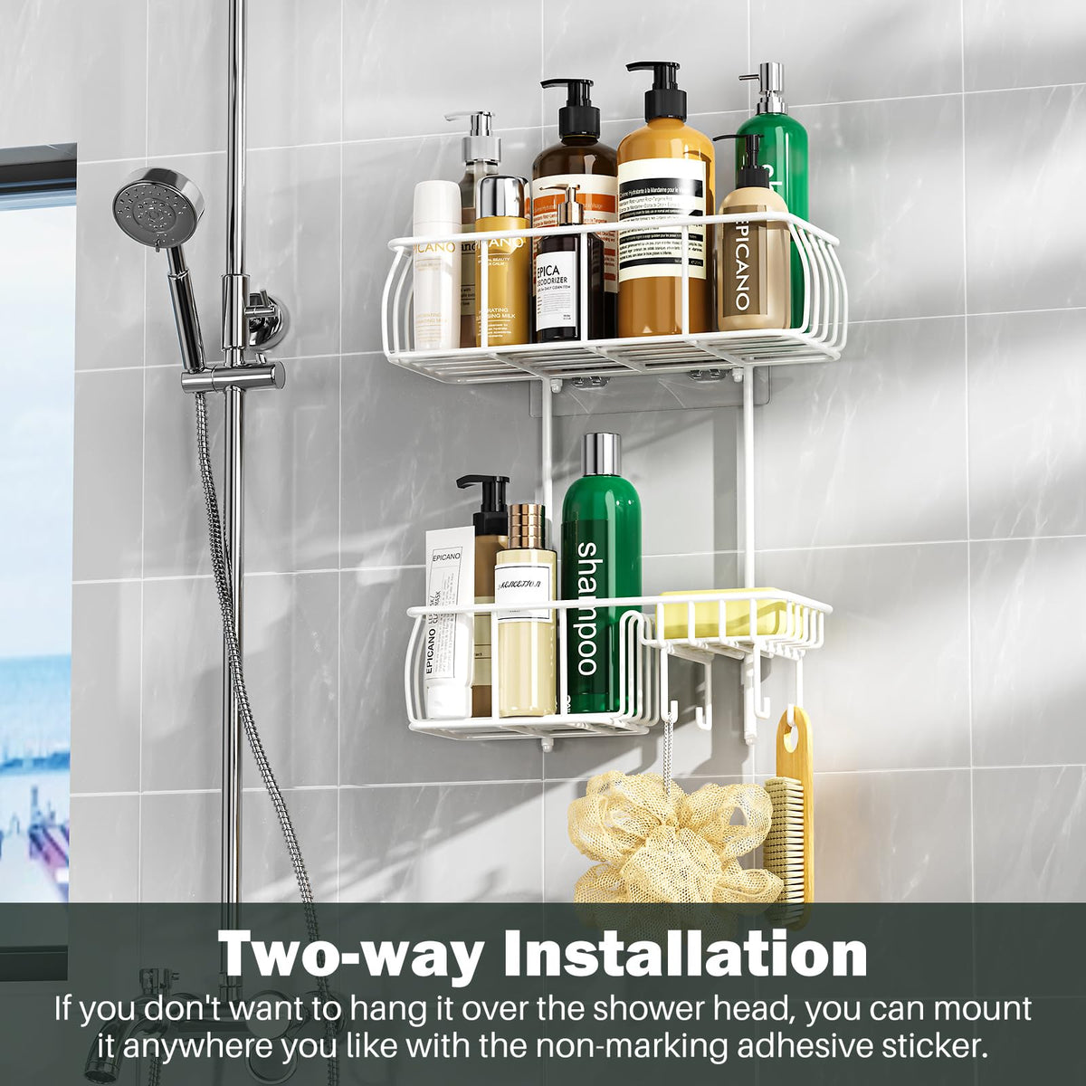Epicano fits most shower heads for a seamless look and quick setup.