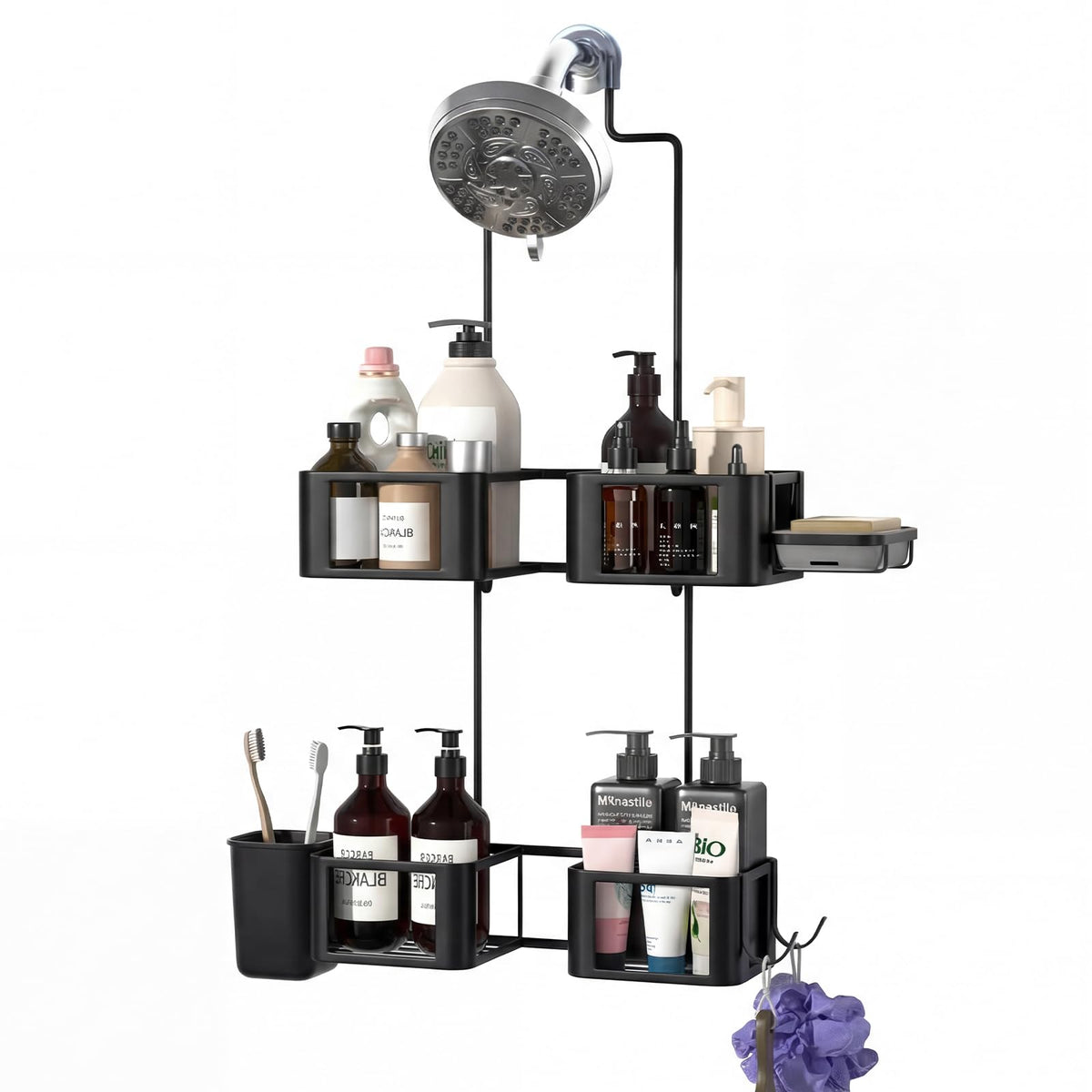 Epicano tool-free installation over the shower arm no drilling required