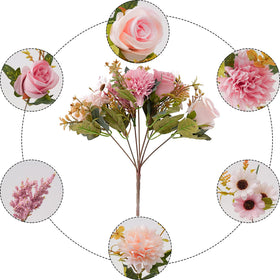 Epicpetal pink faux flowers in a sleek vase suit modern spaces.