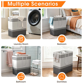EpicTotes large laundry basket with 100L capacity highlighting ample space