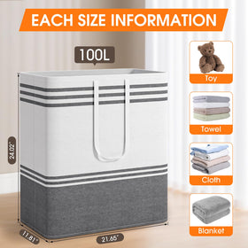 EpicTotes large laundry basket open top for easy loading of clothes and bulky items