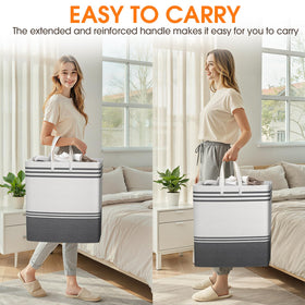 EpicTotes large laundry basket interior is waterproof to protect contents