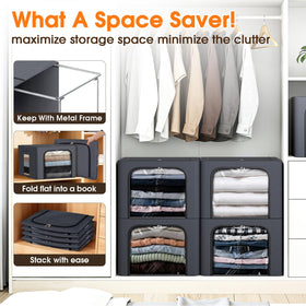 Durable Oxford fabric resists wear and dust in busy spaces.