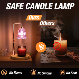 EPIMA candle warmer lamp uses even heating for steady fragrance release.
