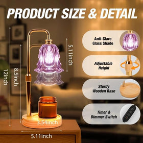 EPIMA candle warmer lamp emits a soft glow for relaxing evenings.