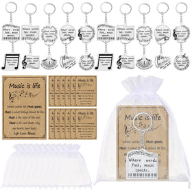 Equsion music keychain gift set with diverse note styles for keepsakes and party favors.