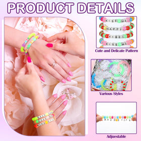 Equsion rave bracelets in fluorescent colors create standout looks at parties and concerts.