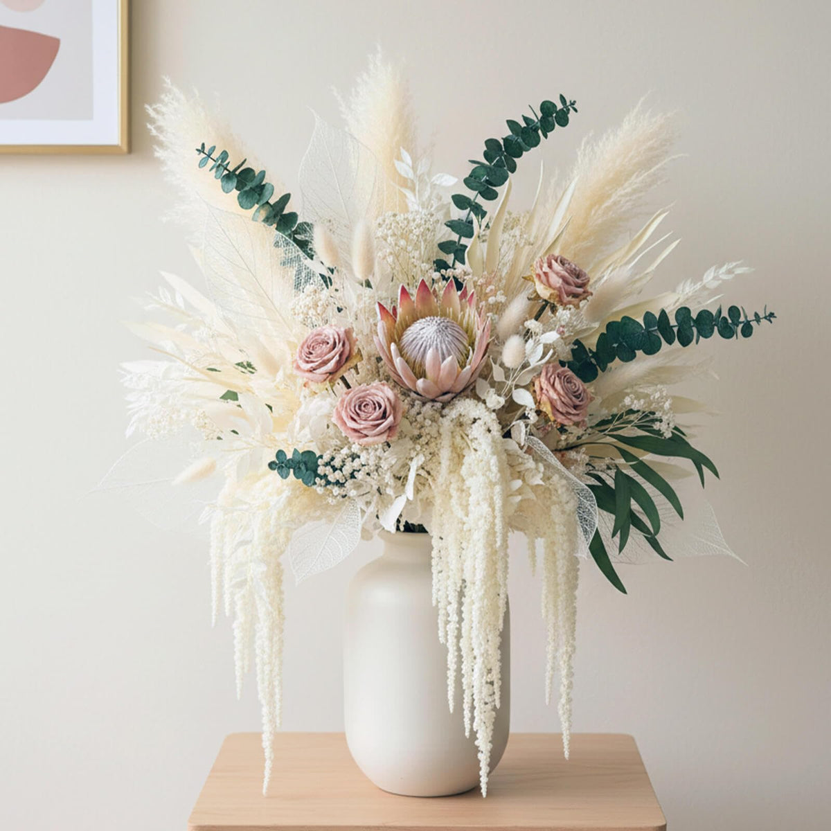 EquSym dried amaranthus offers long-lasting beauty with minimal upkeep.