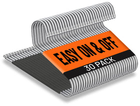 ERA Accents pants hanger demonstrating open-ended design for easy loading and unloading