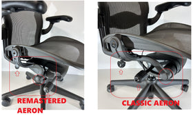 Aeron-compatible ERGOKING headrest showing tilt adjustment for flexible positioning.