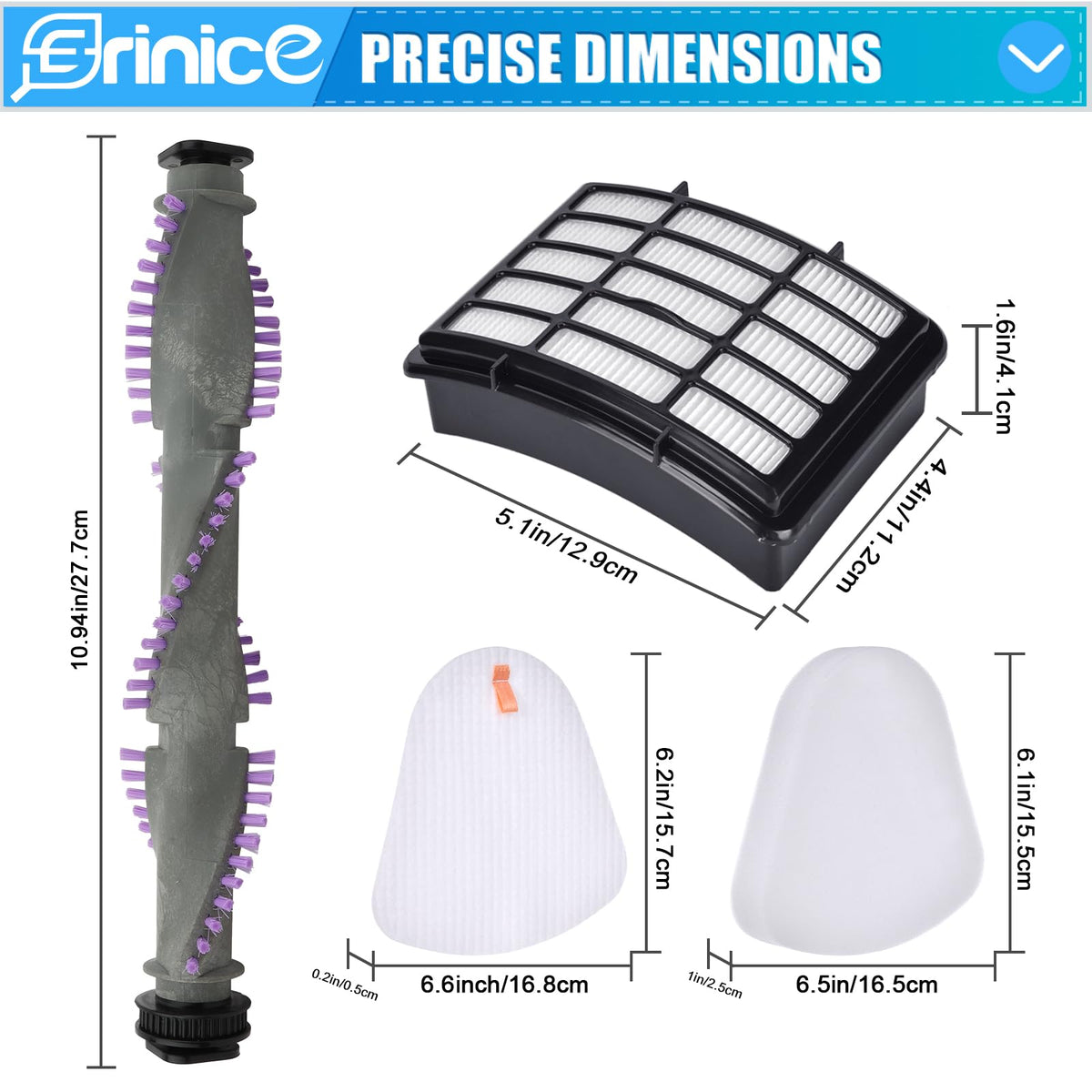 Erinice HEPA filter for Shark Navigator NV350 improves air filtration during cleaning