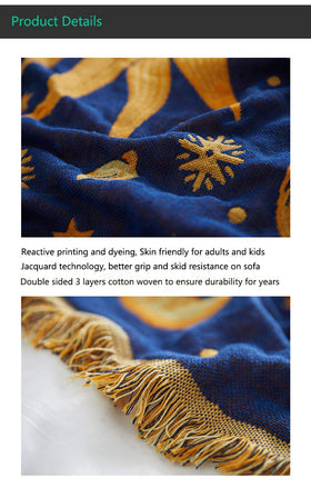 Erke cotton-woven sofa throw 50x70 provides lightweight, comfortable lounging