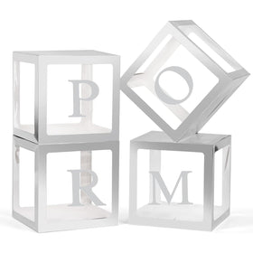 Ertyjikg Prom Boxes with Letters folded into a cube for quick display