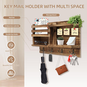 Eryvik key holder hooks close-up shows sturdy eight-hook design for keys and small items.