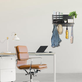 Eryvik matte black finish blends farmhouse and modern decor while organizing essentials.