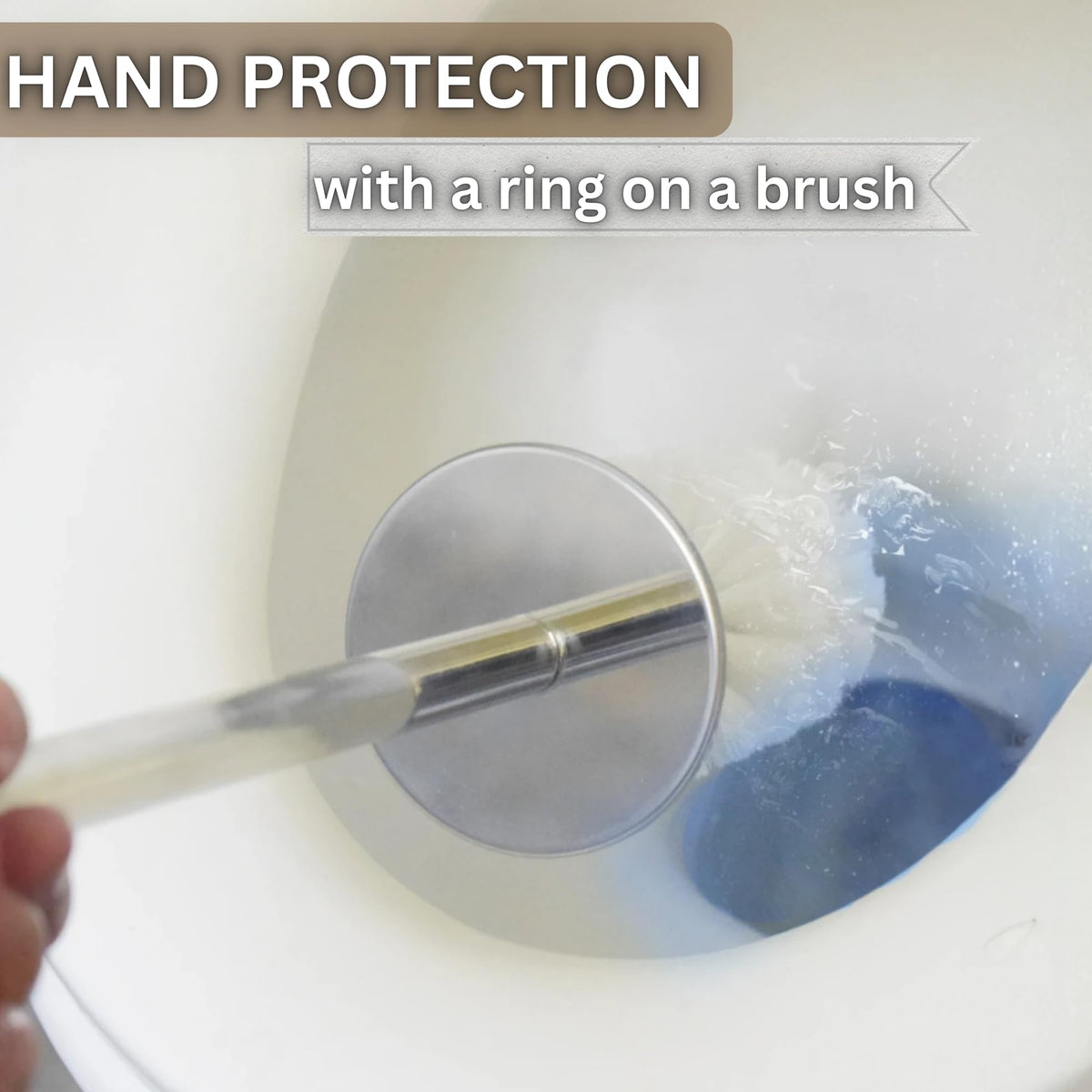 Escenzy glass holder adds elegance while protecting the brush from splashes