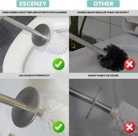Escenzy sturdy lid integrated into the holder keeps the brush secure.