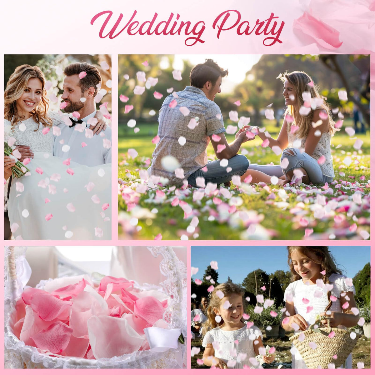 Eslibin rose petals confetti ideal for flower girl moments