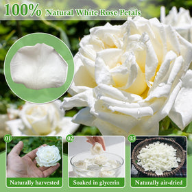 Wedding aisle decor ideas using Eslibin white rose petals