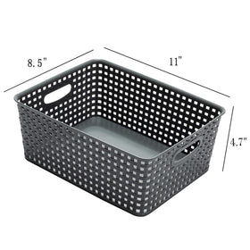 Eslite storage basket placed on a bedroom shelf to maximize space