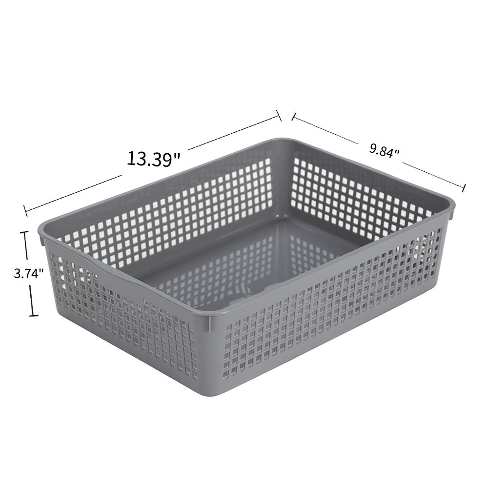 Eslite rectangular PP baskets highlight durability for file storage
