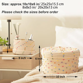Esme L&H cotton rope weave detail highlights durable craft in a decorative storage bin
