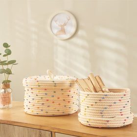 Esme L&H gift basket idea with vibrant pom pom design