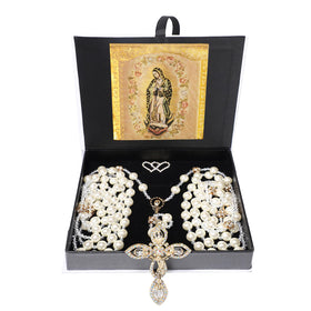 ESNOY wedding lasso with Guadalupe cross image for sacred ceremony symbolism.