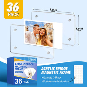 ESRICH two-sided display on fridge for back-to-back photos.