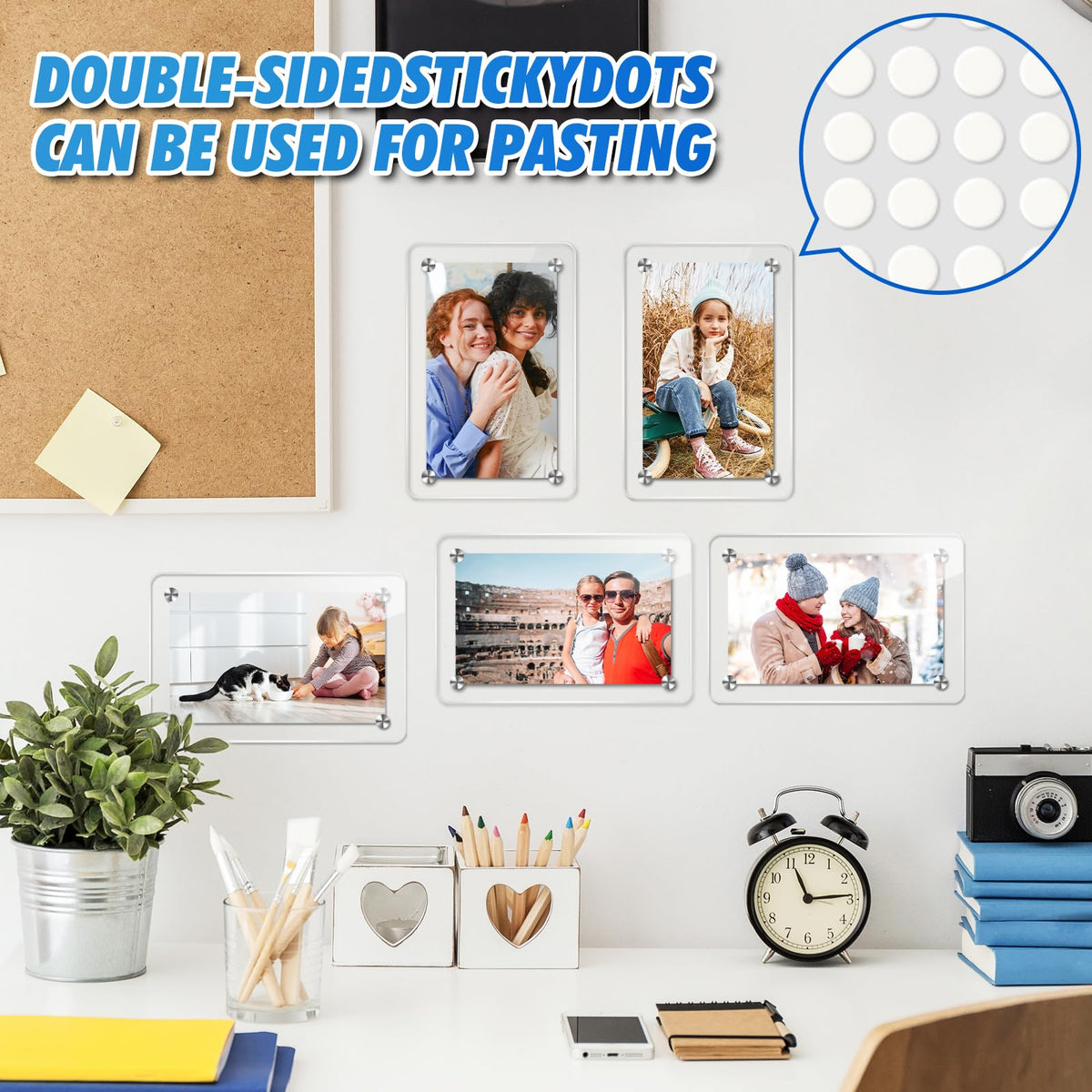 Esrich compact 25-pack photo frames for fridge displays and seasonal memories.