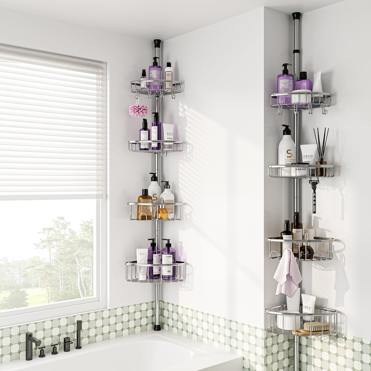 ESSEME deep and shallow baskets adapt to various bottle sizes