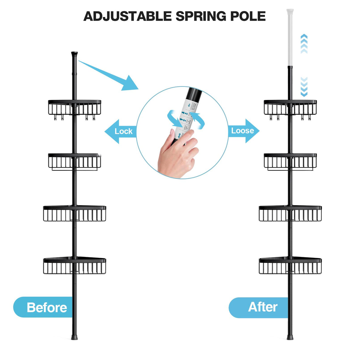 ESSEME quick, tool-free installation guide for bathroom upgrade