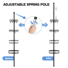 ESSEME patented lock connector stabilizes baskets on the pole