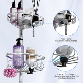 ESSEME tension pole height adjustable for tub, sink, or shower