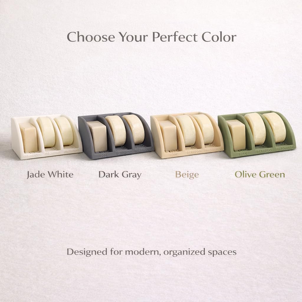 Essence & Abode easy-grab design keeps bars within reach when hands are wet.