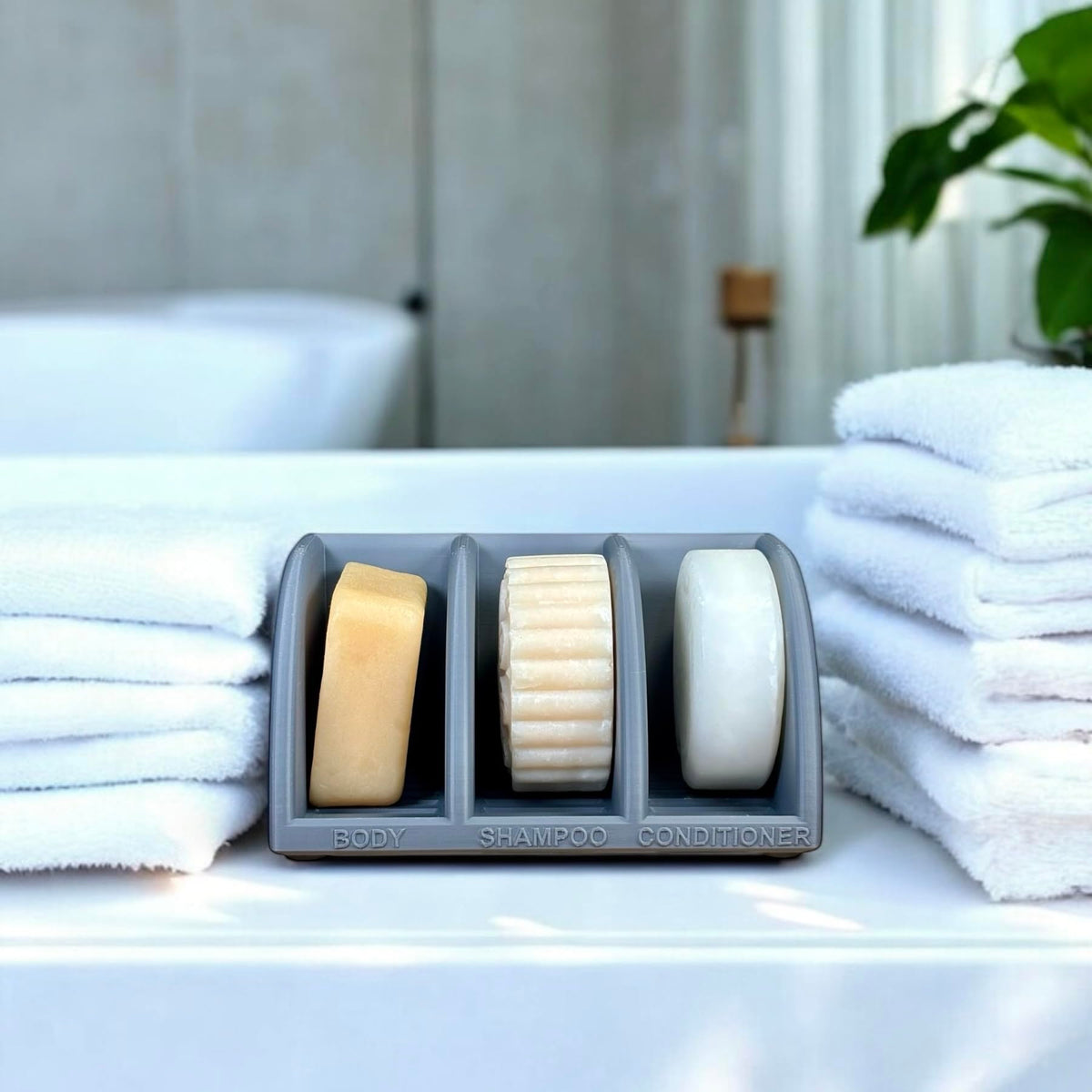 Essence & Abode plant-based plastic PLA design offers a cleaner, odor-free drying surface.