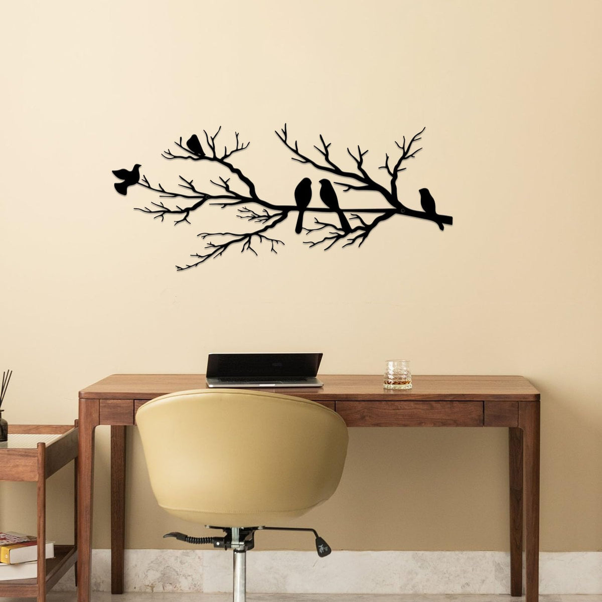 ESTART 2-piece panel bird wall decor fits larger walls with a cohesive, two-panel setup.