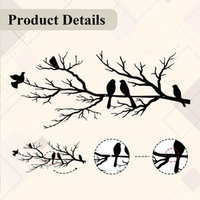 ESTART bird wall art living room display creates a modern focal point without overwhelming the space.
