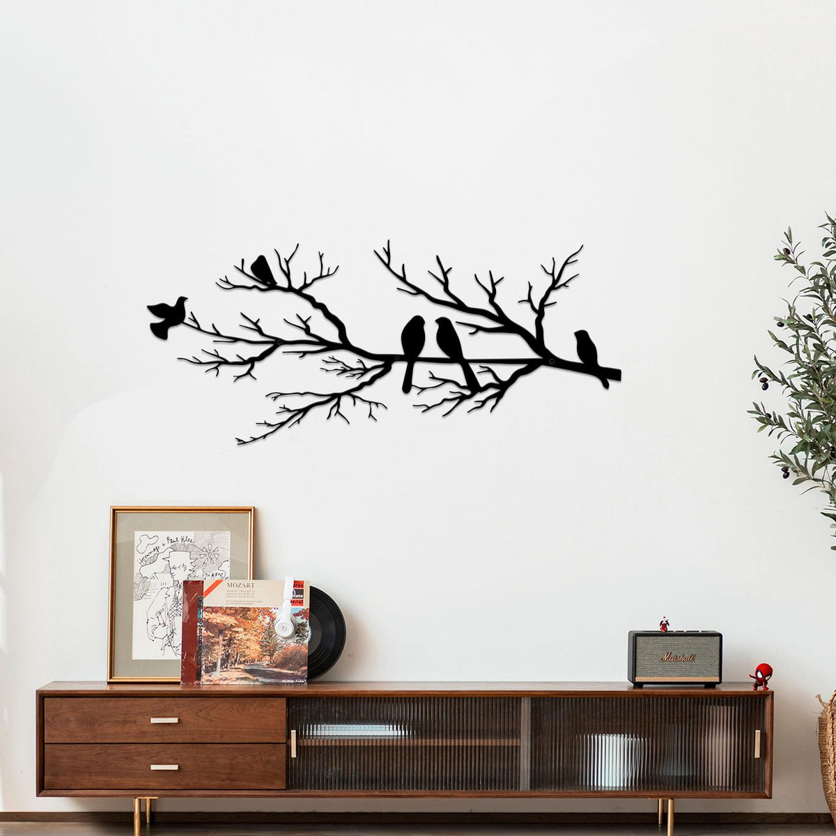 ESTART metal birds wall art for garden or patio adds movement and charm to outdoor walls.