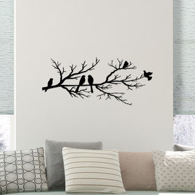 ESTART metal birds wall art leaves detail highlights delicate foliage for a lively, natural vignette.