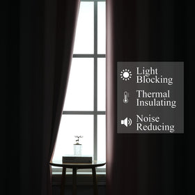 Estelar Textiler two-panel set with rustproof grommets ensures smooth curtain operation