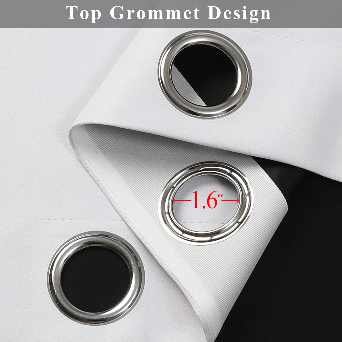 Estelar Textiler curtains with 8 rust-free grommets for easy hanging and durability.