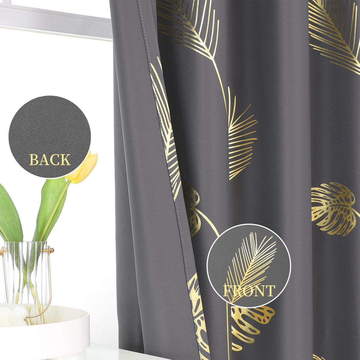 Estelar Textiler anti-rust grommets on 52x84 curtains for durability