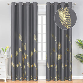 Estelar Textiler dark grey blackout curtains with 52x84 panels for privacy