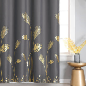 Estelar Textiler close-up of gold palm wheat pattern for luxe decor