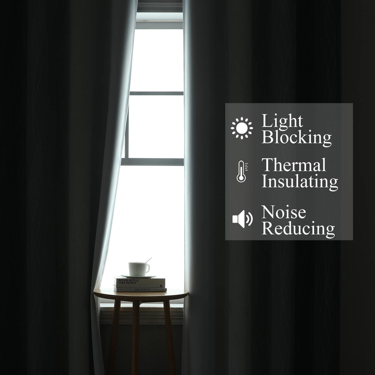 estelar textiler greyish white gradient curtains paired for a modern bedroom