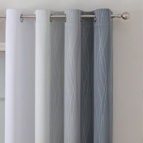 estelar textiler grey ombre blackout curtains close-up of fabric texture and color fade